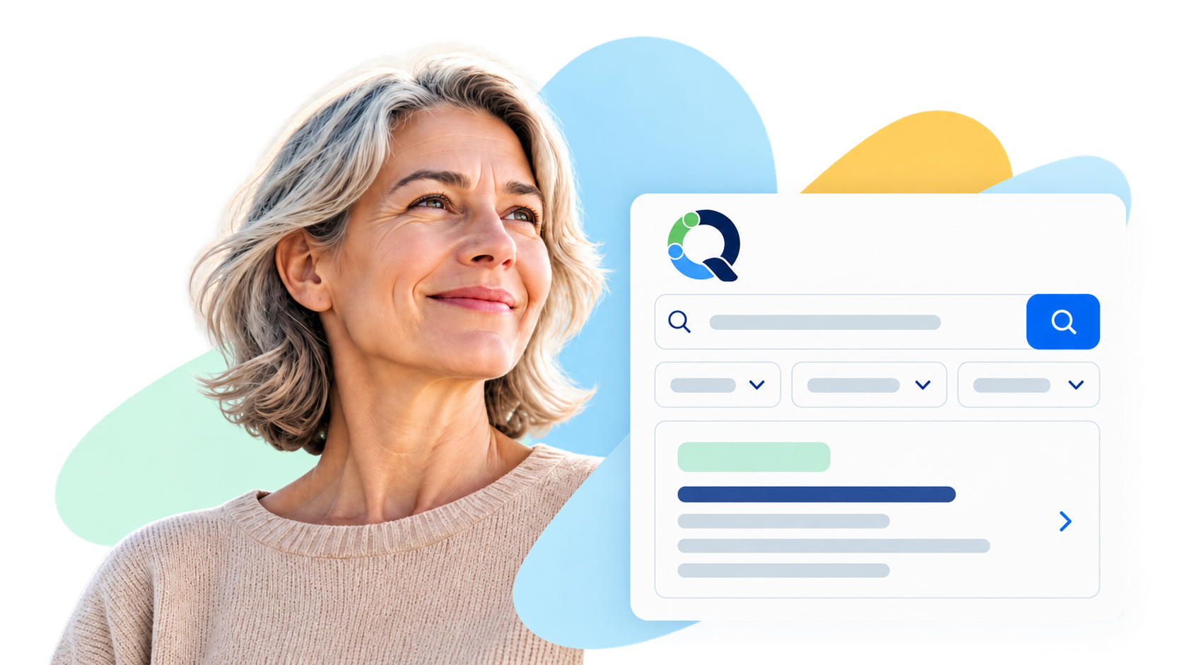 Representation of searching for studies on the RechercheSantéQuébec portal.